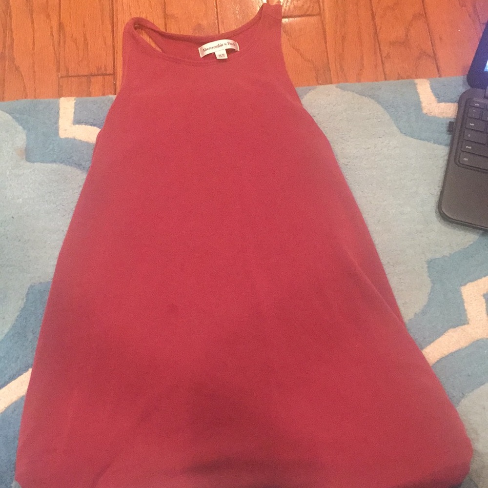 Maroon colored dress